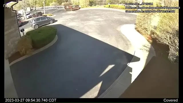 Still frame from Playground recording 06: cars in a parking lot